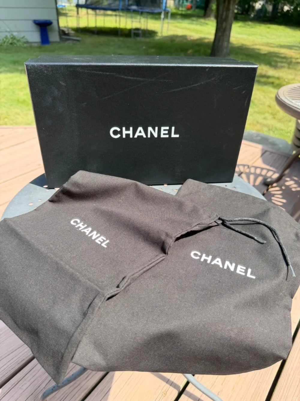Chanel black calf skin leather moccasins - loafers size 36